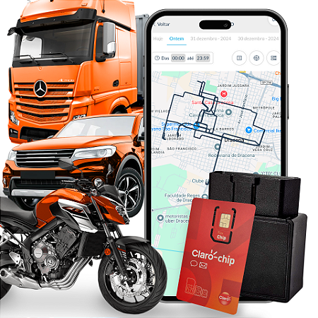 RASTREADOR OBD 4G + CHIP CLARO + APP