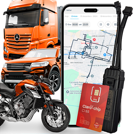 RASTREADOR CRXPRO 4G + CHIP M2M CLARO + APP