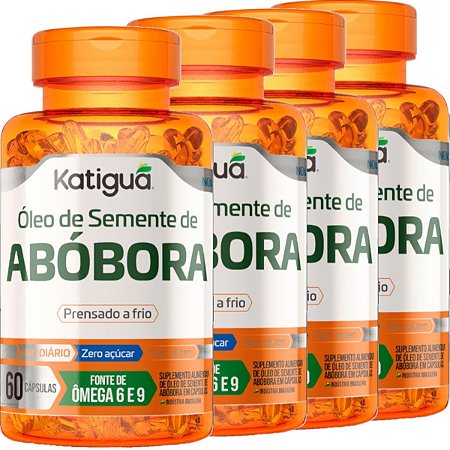 Kit 4 Óleo de Semente de Abóbora 60 Cápsulas Katigua