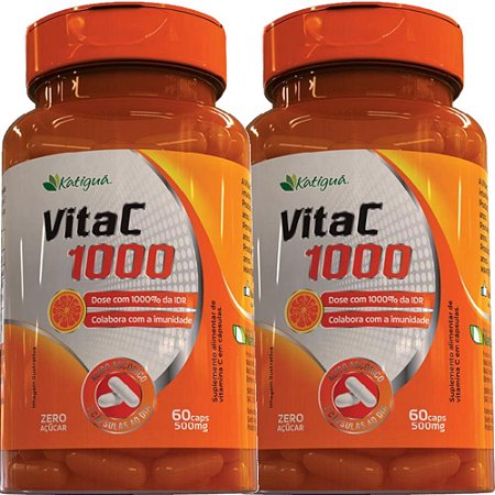 Kit 2 Vita C 1000 Vitamina C 60 Cápsulas Katigua