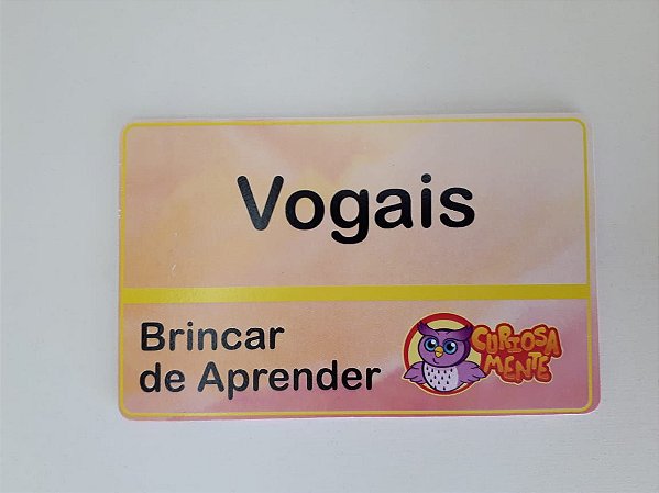 vogais a e i o u em pvc