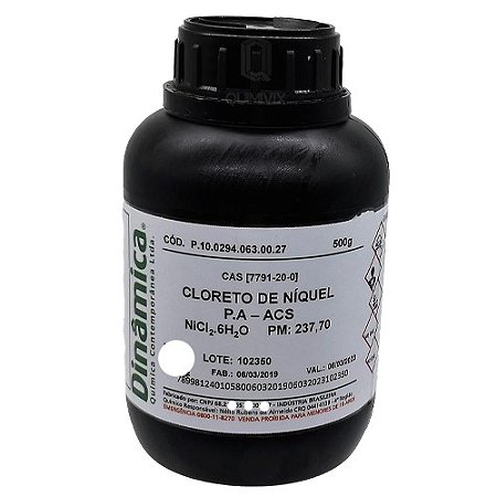 Cloreto de Níquel (OSO) 6H2O PA 500Gr Dinamica