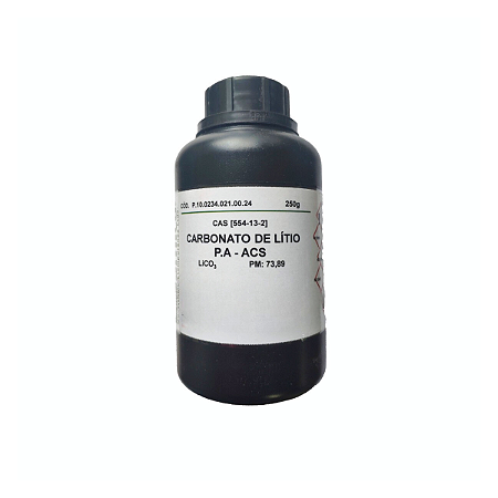 Carbonato De Lítio Pa 250gr