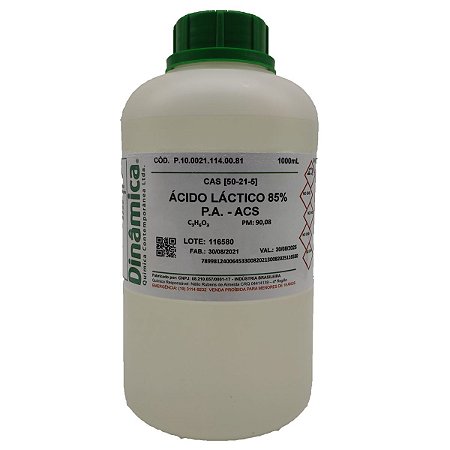 Acido Lactico Latico PA 85% 1000ml Dinamica