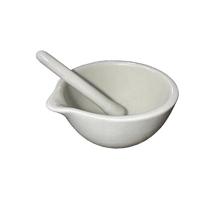 Gral com pistilo em porcelana cap. 100ml diâm. 92mm