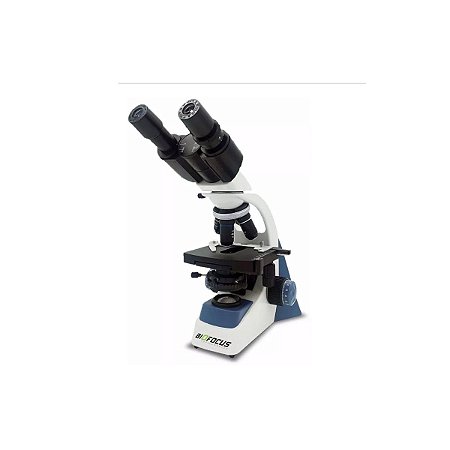 Microscópio Biológico Binocular aumento até 1600X Com Bateria Biofocus