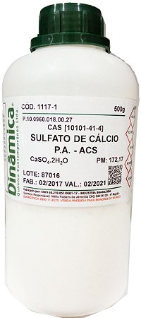 Sulfato Calcio (2H2O) PA ACS 500gr Dinamica