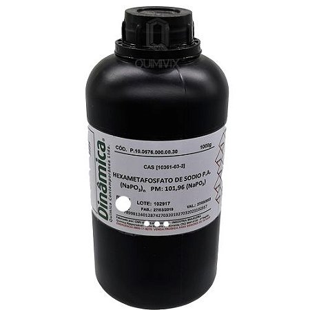 Hexametafosfato de Sodio PA 1000GR Dinamica