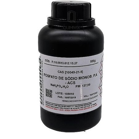 Fosfato de Sodio Monobasico (1H2O)  PA ACS Dinamica 500Gr