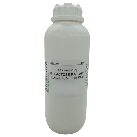 Lactose D (+) (1H2O) PA Frasco 500Gr