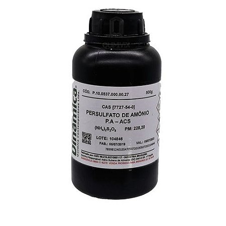 Persulfato De Amonio PA Dinamica 500Gr