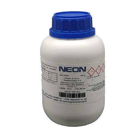 Sulfato Zinco Heptahidratado PA 500Gr Neon