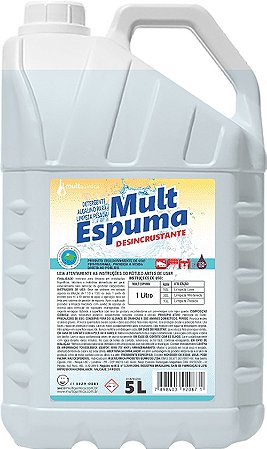 Detergente alcalino Mult Espuma 5 litros concentrado 1:50