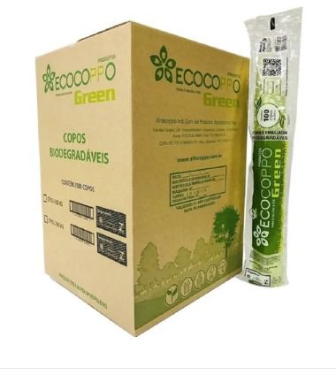 Copo 180ml ECO BIODEGRADÁVEL verde c/100