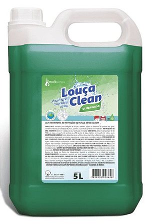 Detergente glicerinado Louça Clean 5 litros concentrado
