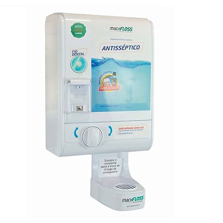 Dispenser para enxaguante e fio dental Machfloss
