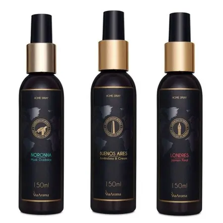Aromatizante de ambiente spray 150ml Via Aroma - LINHA MUNDO