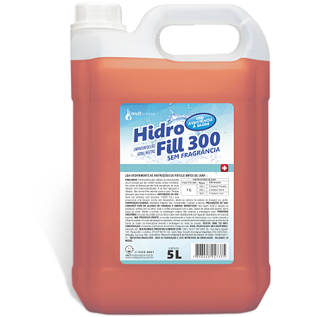 Detergente concentrado para pisos de 5L HidroFill 300 s/ fragrância