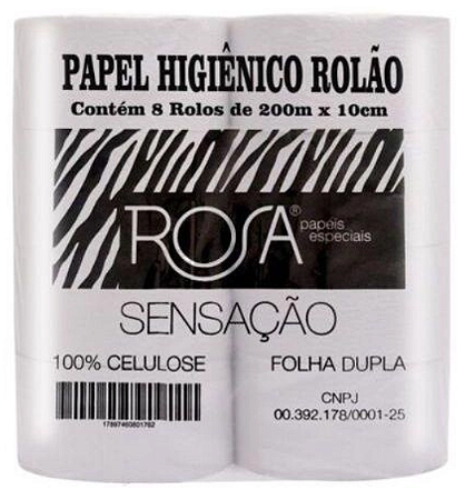 Papel higiênico rolão folha dupla 200m com 8