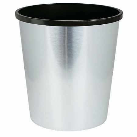 Lixeira cesto s/ tampa 10L label metalizado
