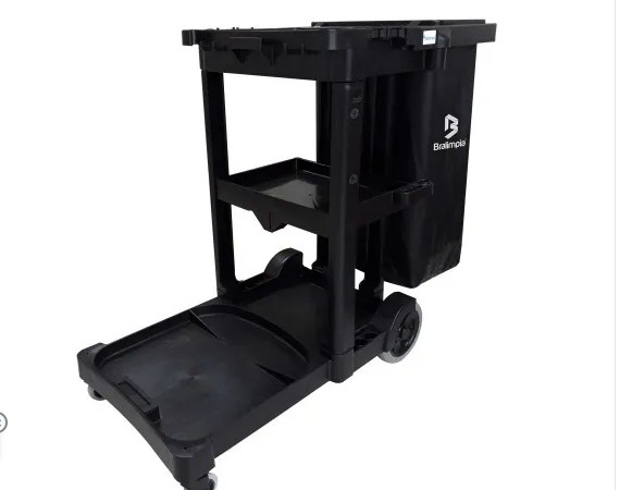 Carro funcional com bolsa 90L América Black - CFBLACKT
