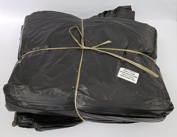 Saco de lixo 200 litros preto reforçado 0,8 com 100