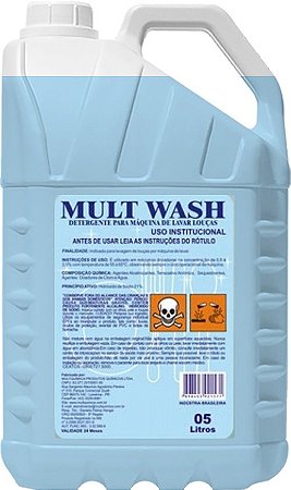 Mult Wash detergente para lava louças industrial 5 litros
