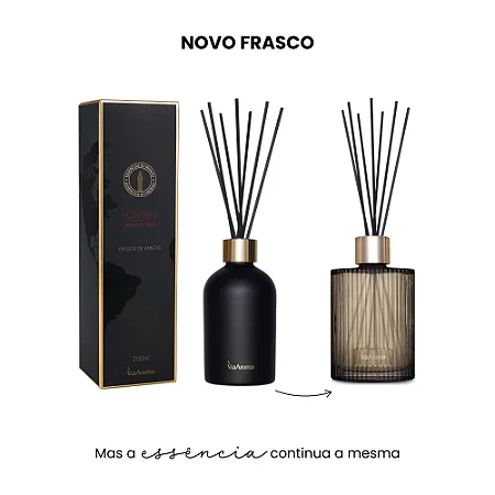 Difusor de varetas vidro 200ml Via Aroma - LINHA MUNDO
