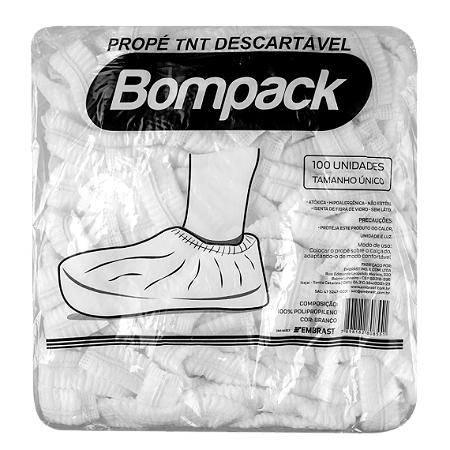 Propé descartável com elástico - pacote com 100