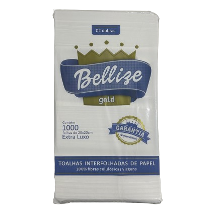 Papel toalha interfolhas Gold - pacote com 1.000 folhas