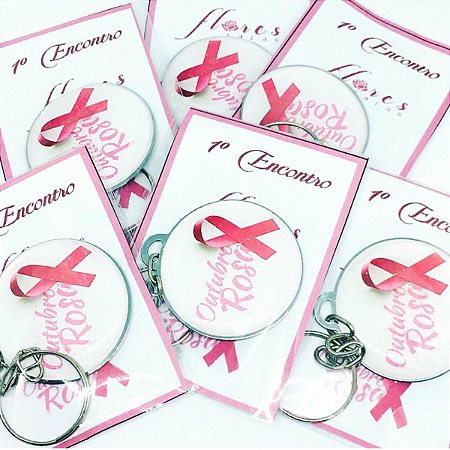 Chaveiro outubro Rosa Personalizado