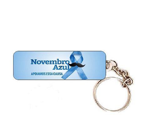 Chaveiro Novembro Azul personalizado