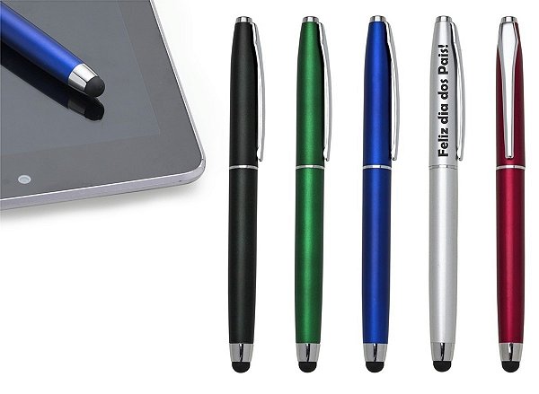 Caneta Plástica Touch Personalizada ( 50 unidades por cor )