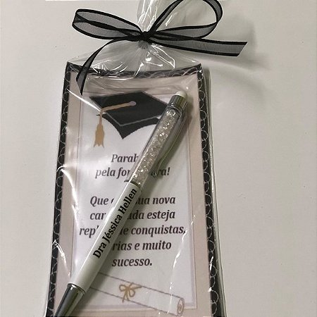 Caneta touch com pedras de cristais