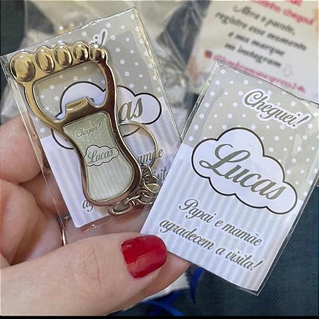 Chaveiro Abridor pezinho Personalizado