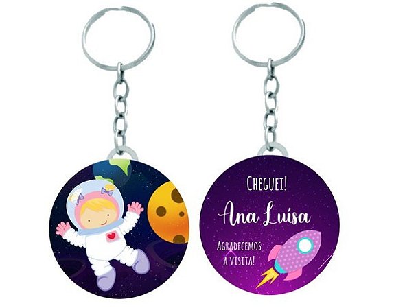 Chaveiro personalizado astronauta ou espaço