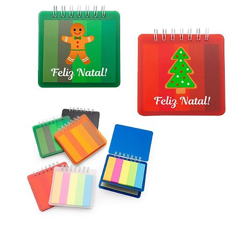Bloco de Anotações com Autoadesivos Personalizado Natal