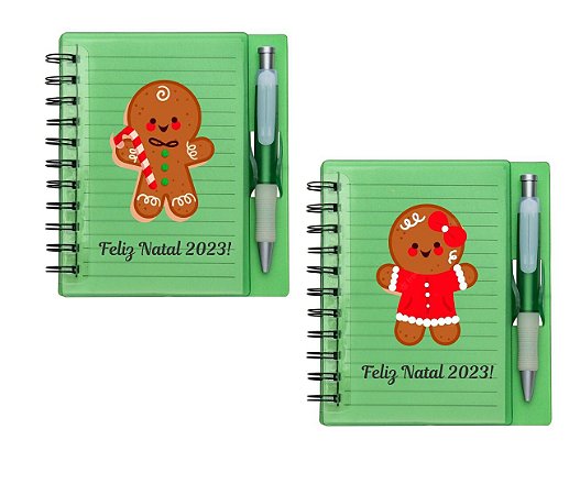 Bloco de Anotações com Caneta Personalizado Natal
