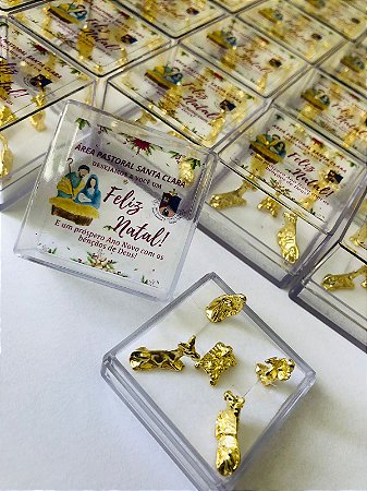 Mini Presépio Personalizado com sua logo ou mensagem de natal