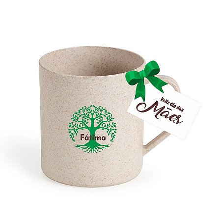 Caneca Fibra de Arroz 400ml Dia das Mães