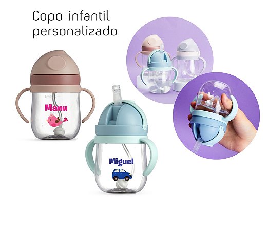 Copo de Transição Infantil 350ml Personalizado Como Desejar