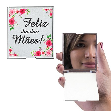 Espelho plástico Retangular Sem Aumento personalizado dia Das Mães