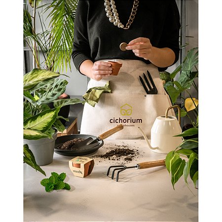 Conjunto de jardinagem personalizado como desejar no avental