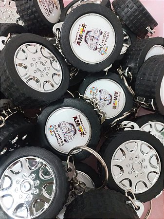 Chaveiro pneu trena personalizado como desejar