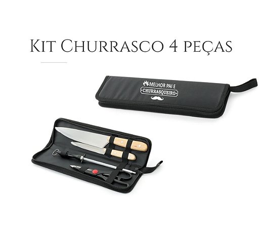 Kit Churrasco 4 Peças Dia dos Pais