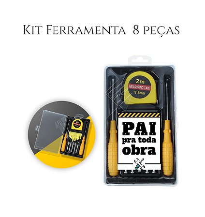 Kit Ferramentas 8 Peças Dia Pais