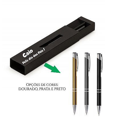 Estojo + Caneta Personalizada dia dos Pais