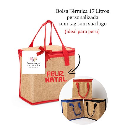 Bolsa Térmica 17 Litros Personalizada Natal