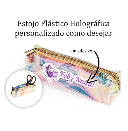Estojo Plástico Holográfica personalizado Natal