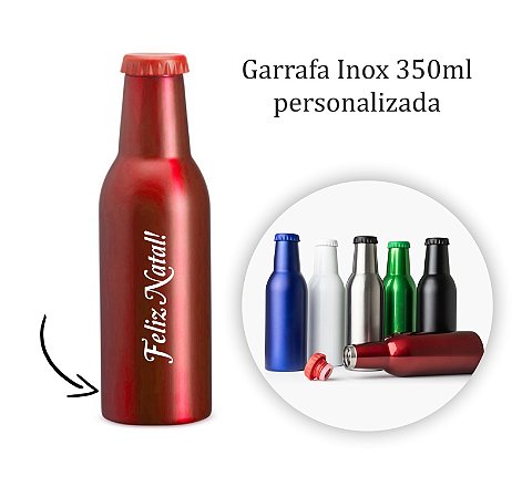 Garrafa Inox 350ml Personalizada Natal